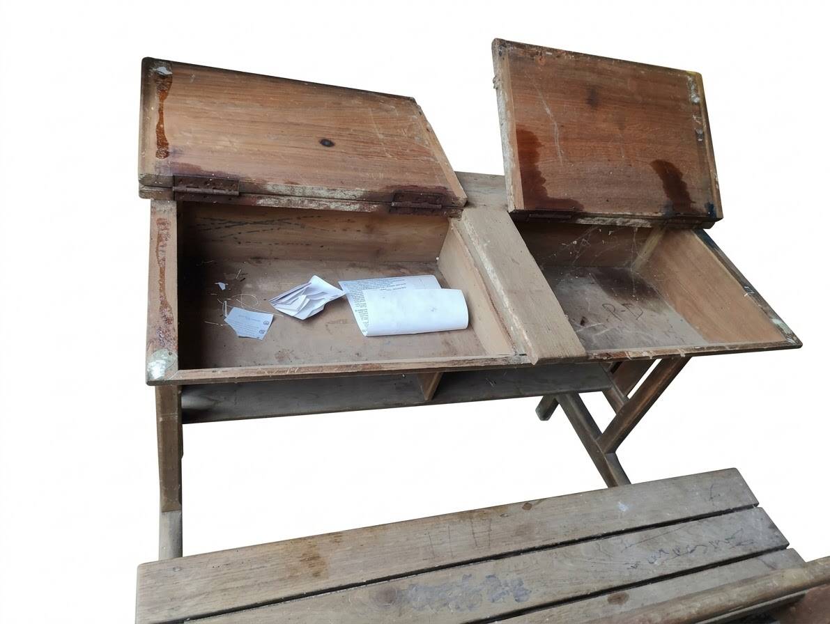School desk for 2 with bench
