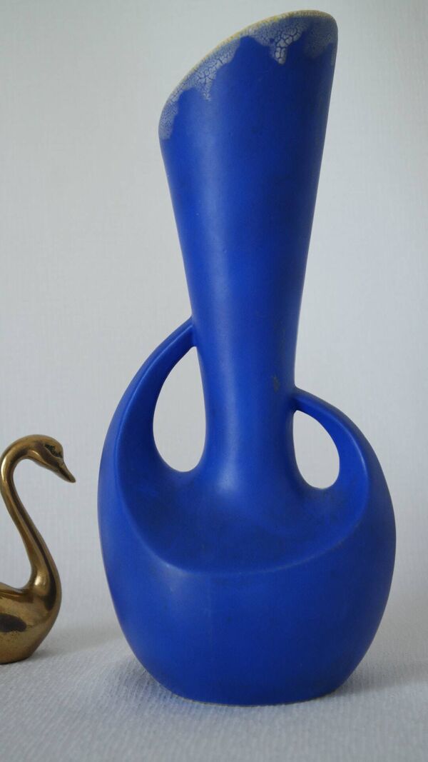 Vase forme libre vintage fourmaintraux desvres