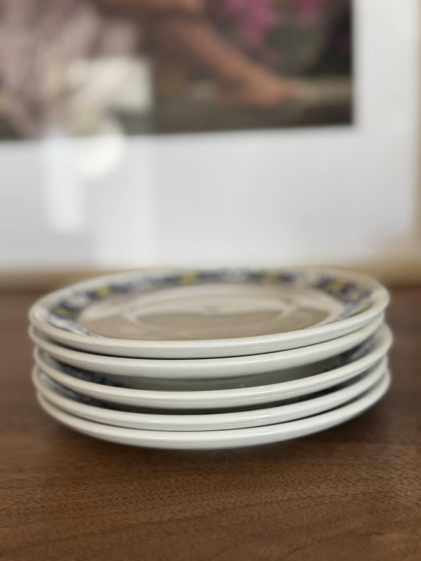 5 tasses et coupelles vintage Villeroy & Boch modèle Cadiz
