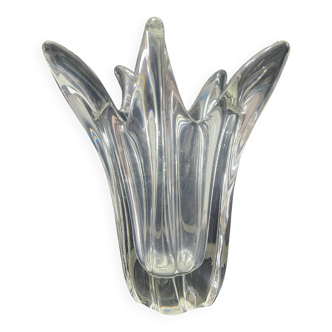 Vase Daum France en cristal massif – Pièce authentique et sculpturale hydro