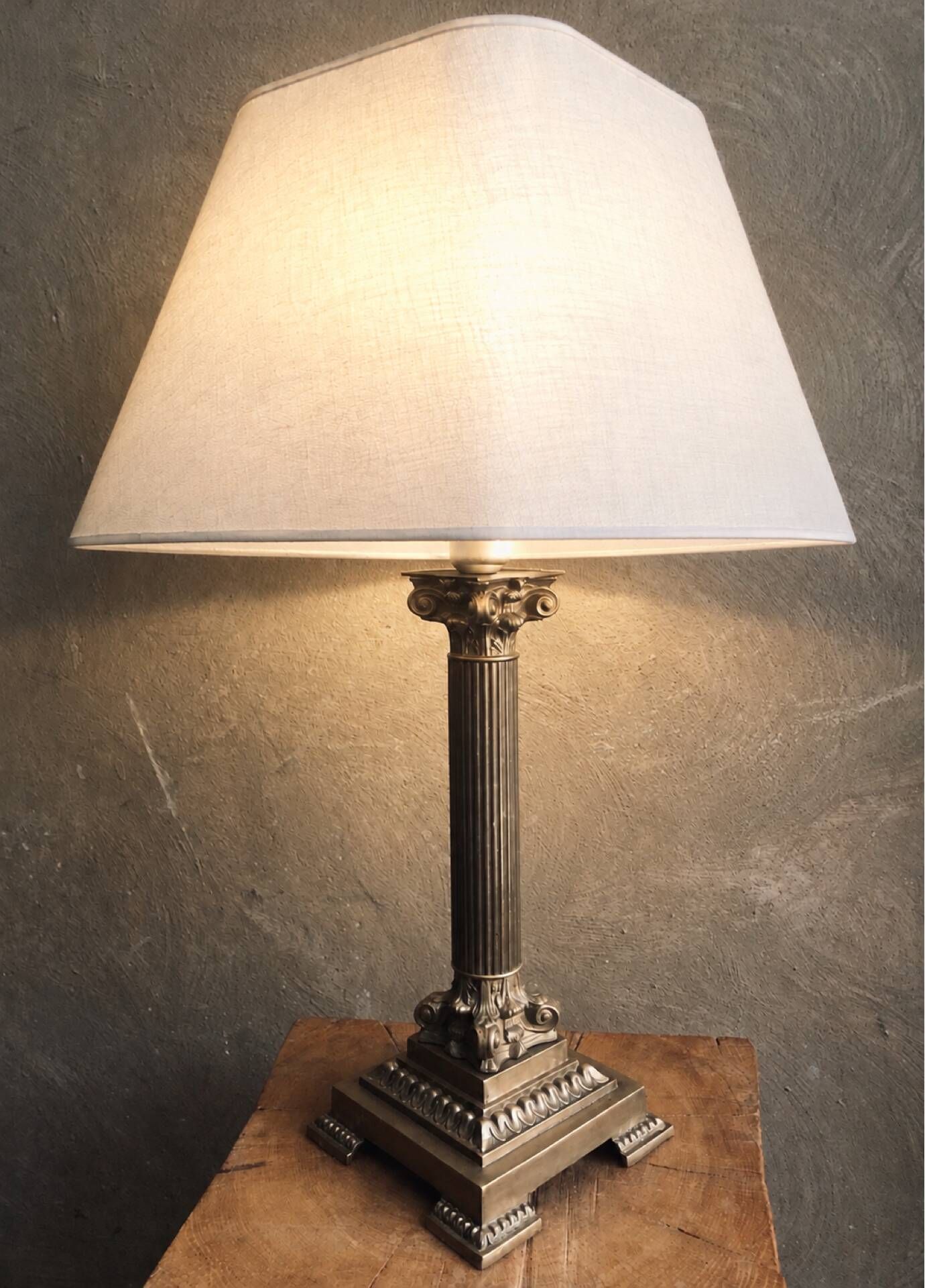 Empire style lamp - Bronze and gilded brass