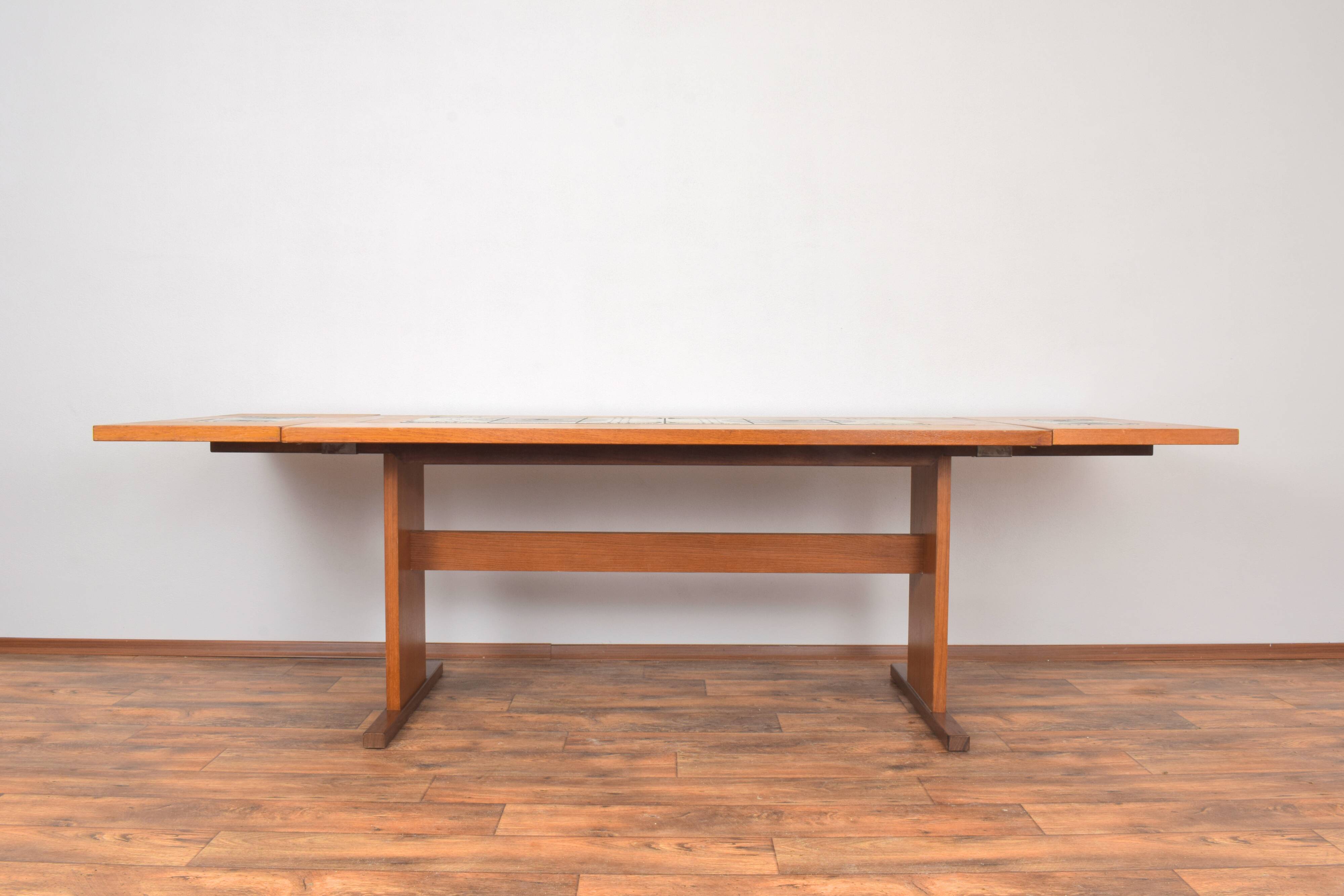 Teak & Tile Dining Table by Gangso Mobler, 1960s.