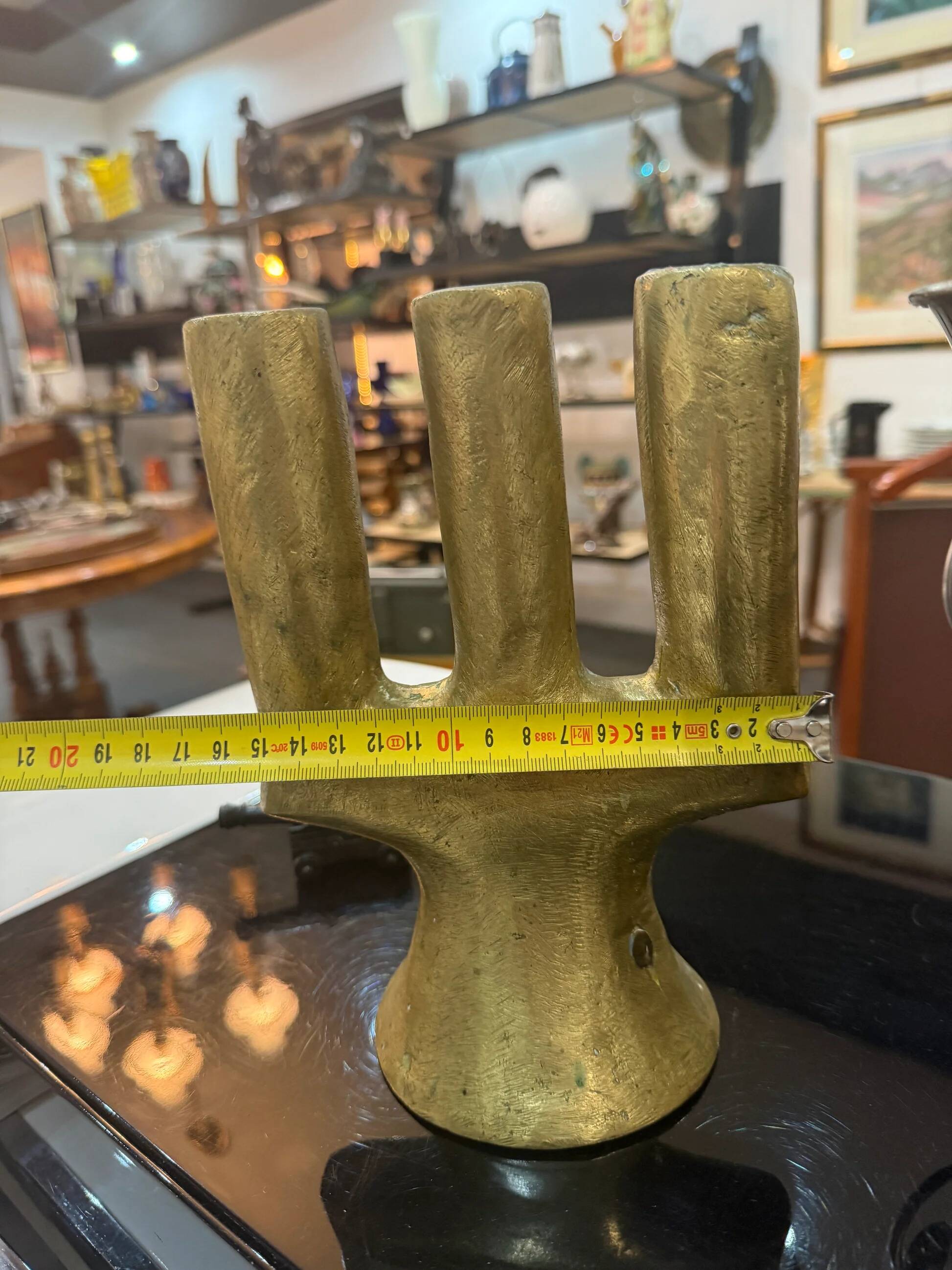 Artisanal chandelier in solid brass – Unique piece – Chad