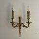 Lot de 2 appliques murales style Louis XV en bronze dorée