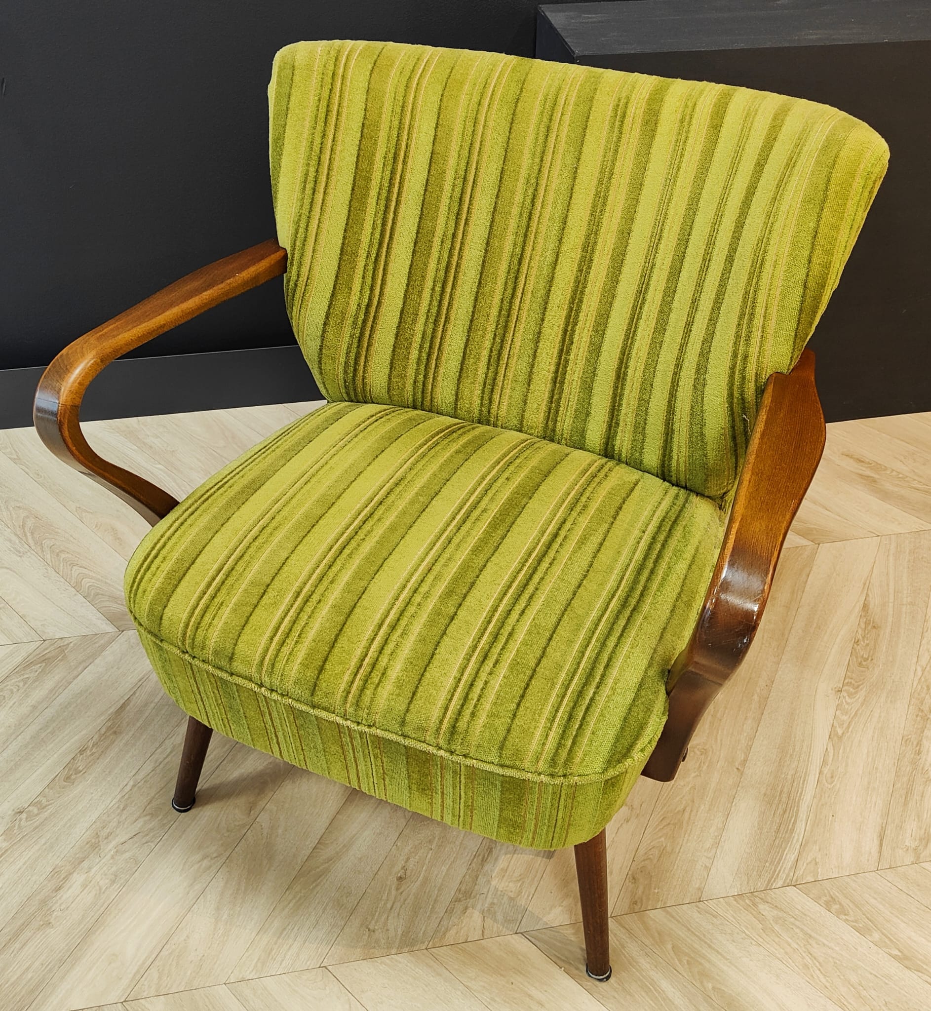 Two mid century cocktail chairs, vintage