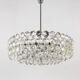 Grand lustre en laiton nickelé Bakalowits avec cristaux en diamant, Autriche, 1950