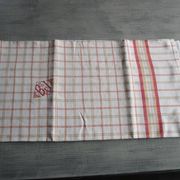 Nappe a carreaux ancienne monogrammée :165x165cm