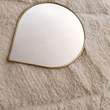 Handcrafted brass teardrop mirror