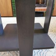 Table basse art déco en bois et verre