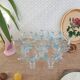 Ensemble de 8 verres à vin ballon Myosotis Veronica vintage