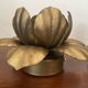 Pair of vintage gold metal flower wall lights