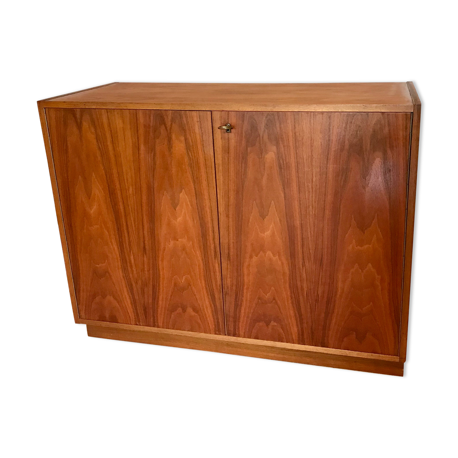 Low vintage blond walnut buffet