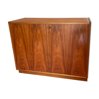 Low vintage blond walnut buffet