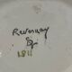 REVERNAY. Barbotine vase sculpture 1970s h 25cm
