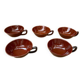 Series 5 mugs hbcm ceramic brown vintage #b283