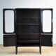 Vintage Glass & Iron Medical Cabinet, 1970s