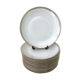Set de 10 assiettes plates porcelaine de Limoges