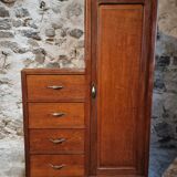 French storage cupboard from the 1920s–1930s – Cupboard with drawers and wardrobe.