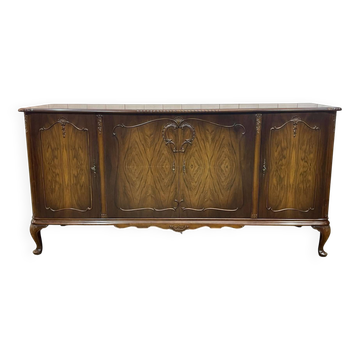 1950s English Chippendale Walnut Sideboard