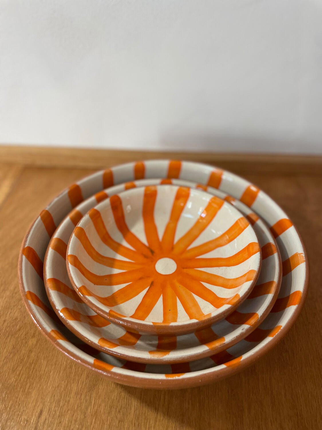 Set of handmade Moroccan ceramic deep dishes – Sole pattern