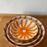 Set of handmade Moroccan ceramic deep dishes – Sole pattern