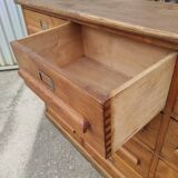 Trade furniture with 12 drawers in gilded oak