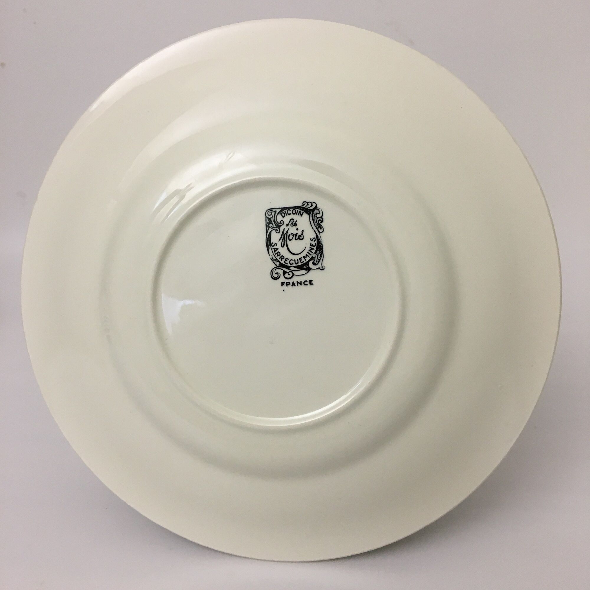 Set Of 6 Dessert Plates Representing 6 Months Of The Year. "Digoin Sarreguemines"