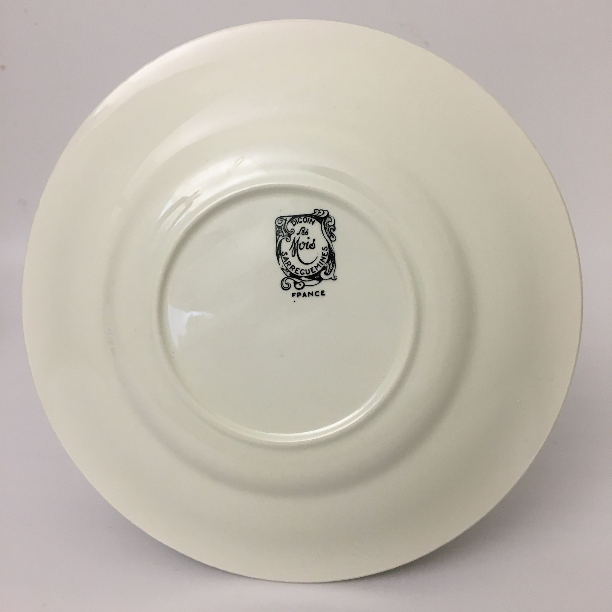 Set Of 6 Dessert Plates Representing 6 Months Of The Year. "Digoin Sarreguemines"