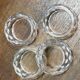 4 Ronds De Serviette En Cristal