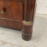 Commode Empire en acajou a demi colonnes XIX siècle