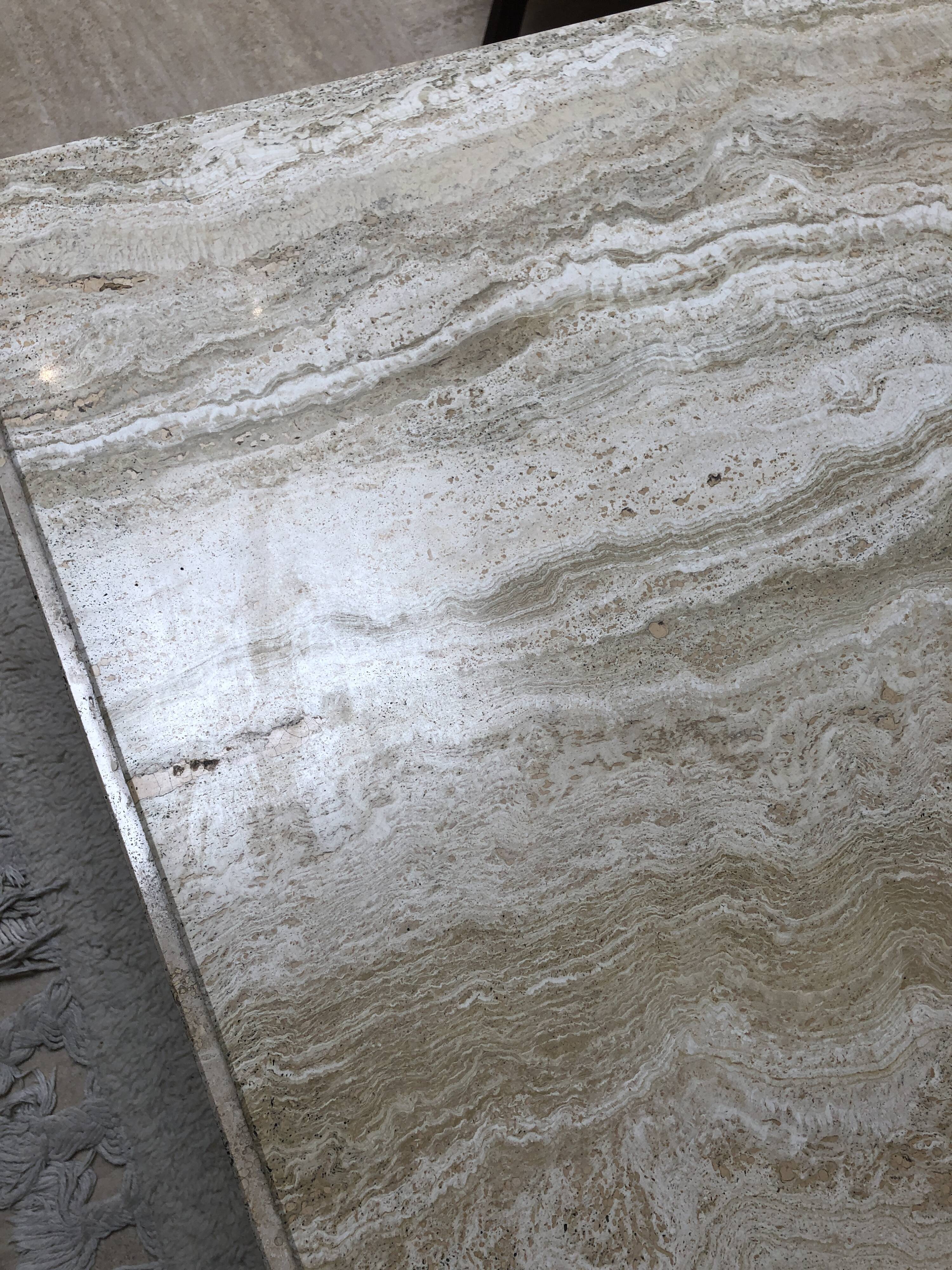 Travertine coffee table, 1970