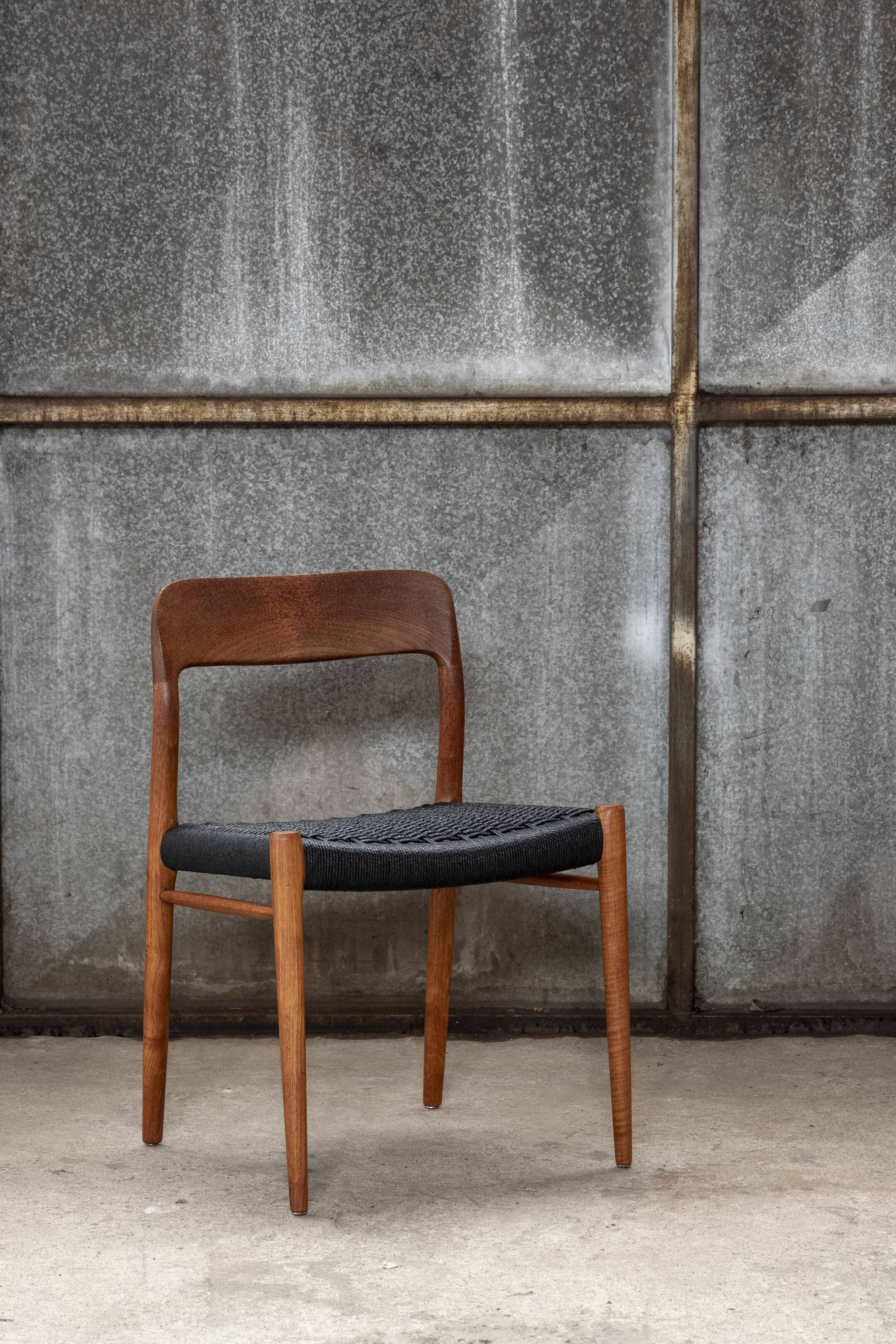 4x Niels Otto Møller Model 75 Teak Chair, 1960s Denmark