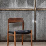 4x Niels Otto Møller Model 75 Teak Chair, 1960s Denmark