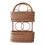 Vintage rattan shelf