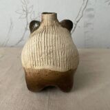 Handmade ceramic solifiore in the shape of a hedgehog