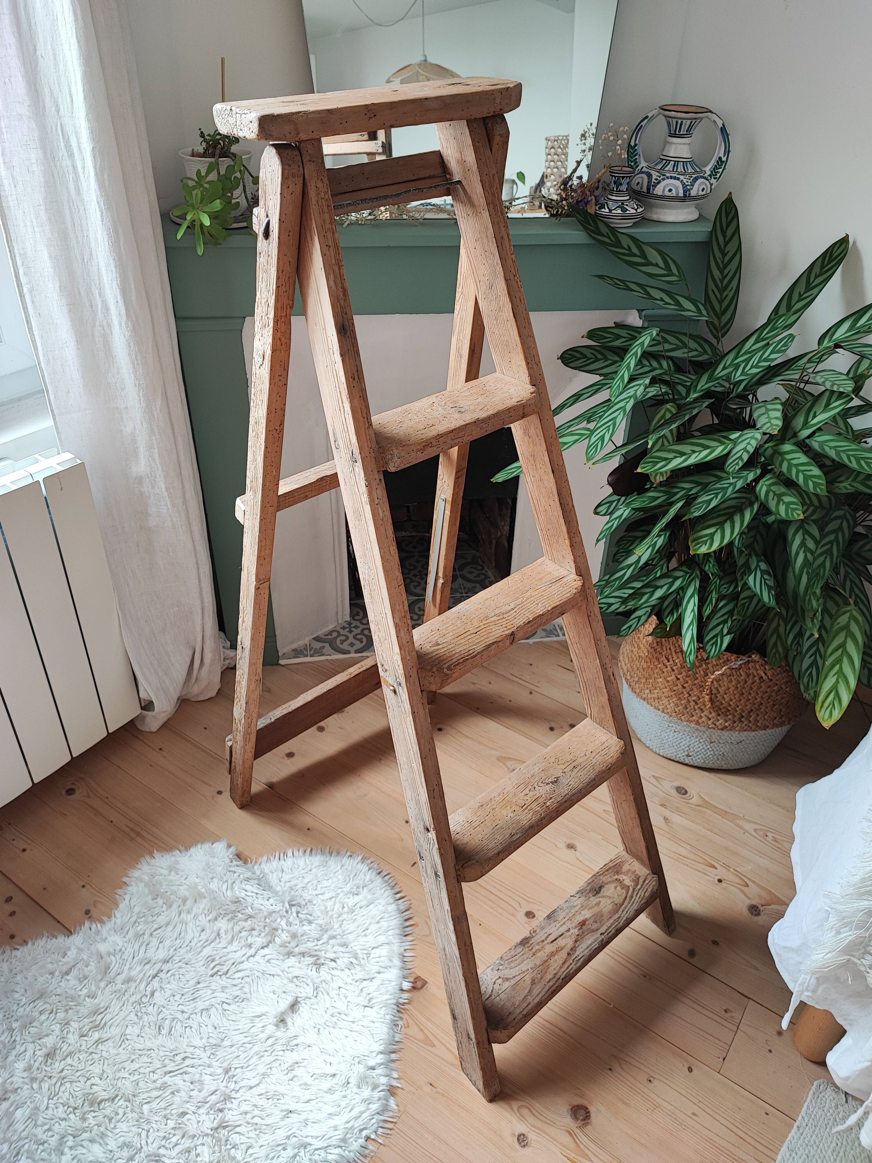 Wooden stepladder