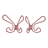 Pair of hooks in red metal