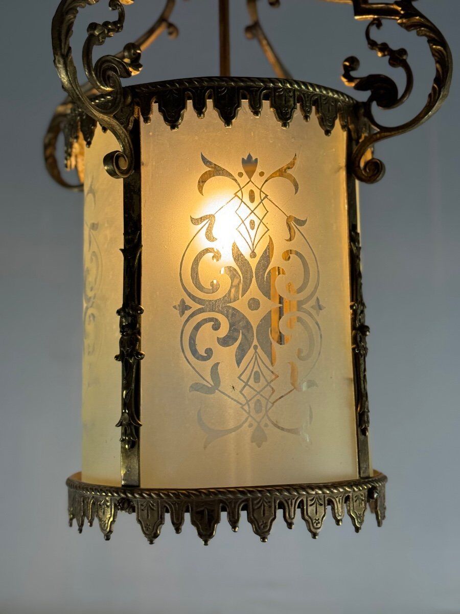 Bronze lantern in Napoléon III style circa 1900
