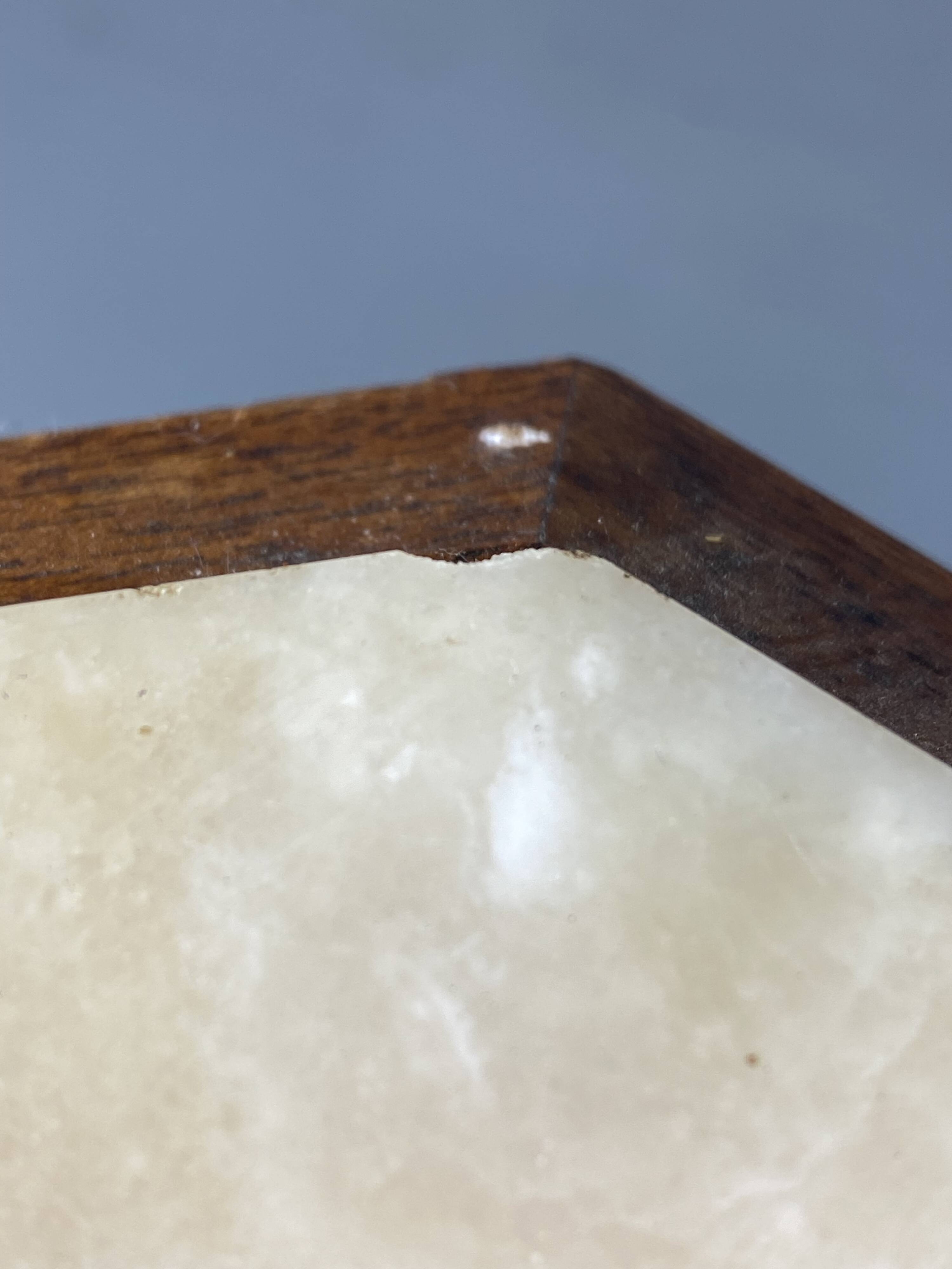 Wooden stool with marble top