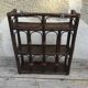 Wall shelf 3 trays in brown rattan from the 60 vintage