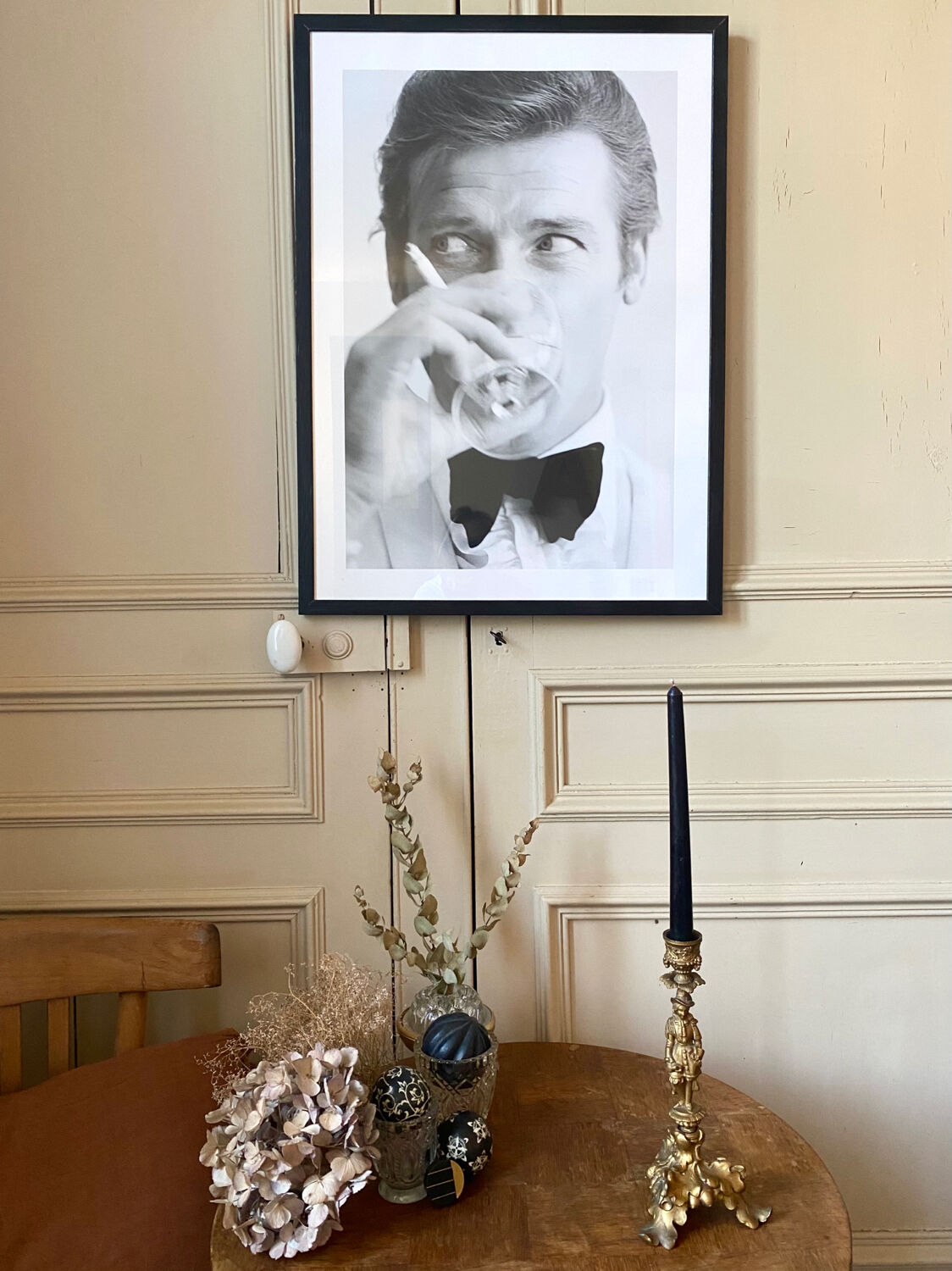 Late 19th century spelter candle holder