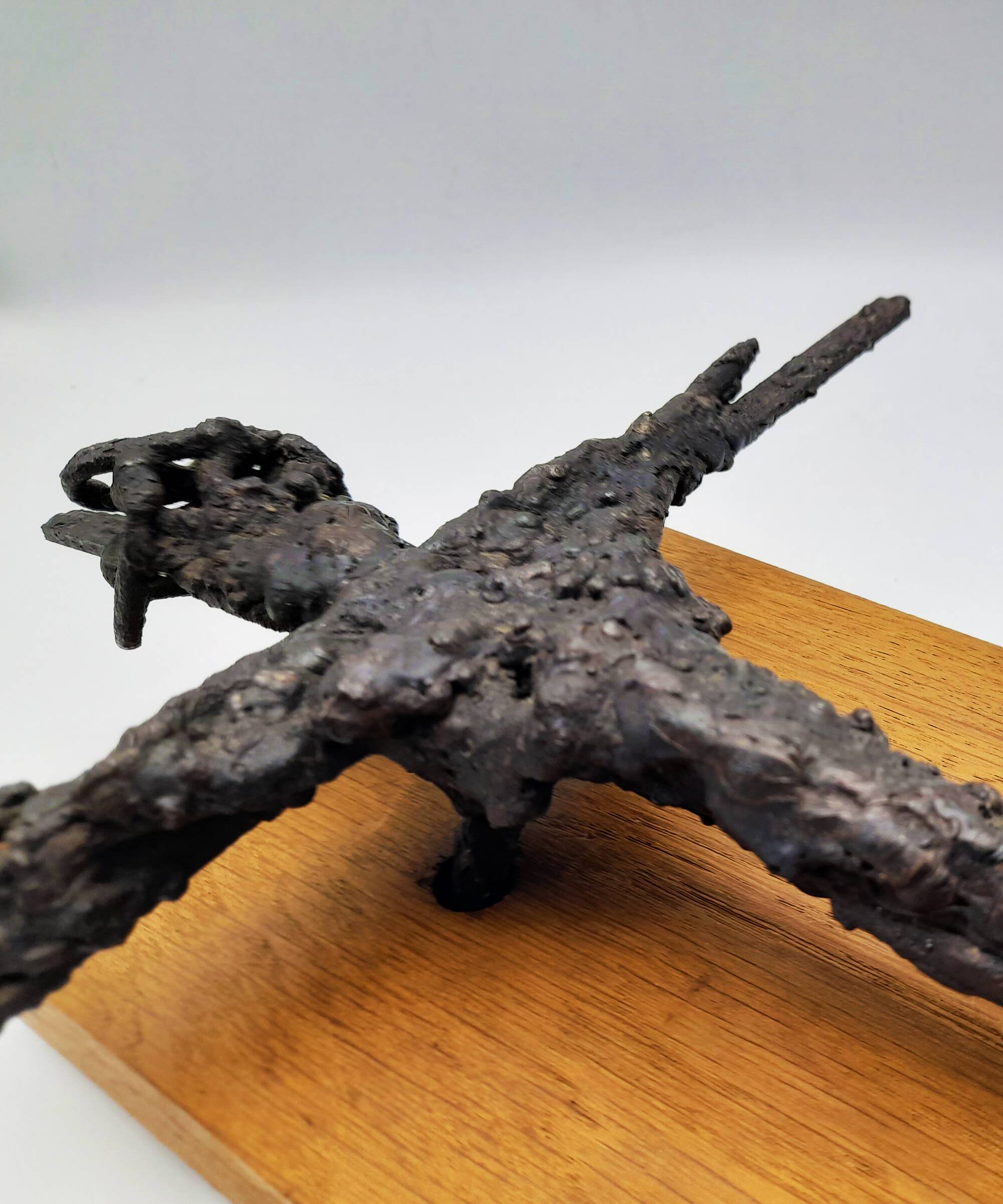 Brutalist sculpture, crucifix by René Mignion, France, 1967