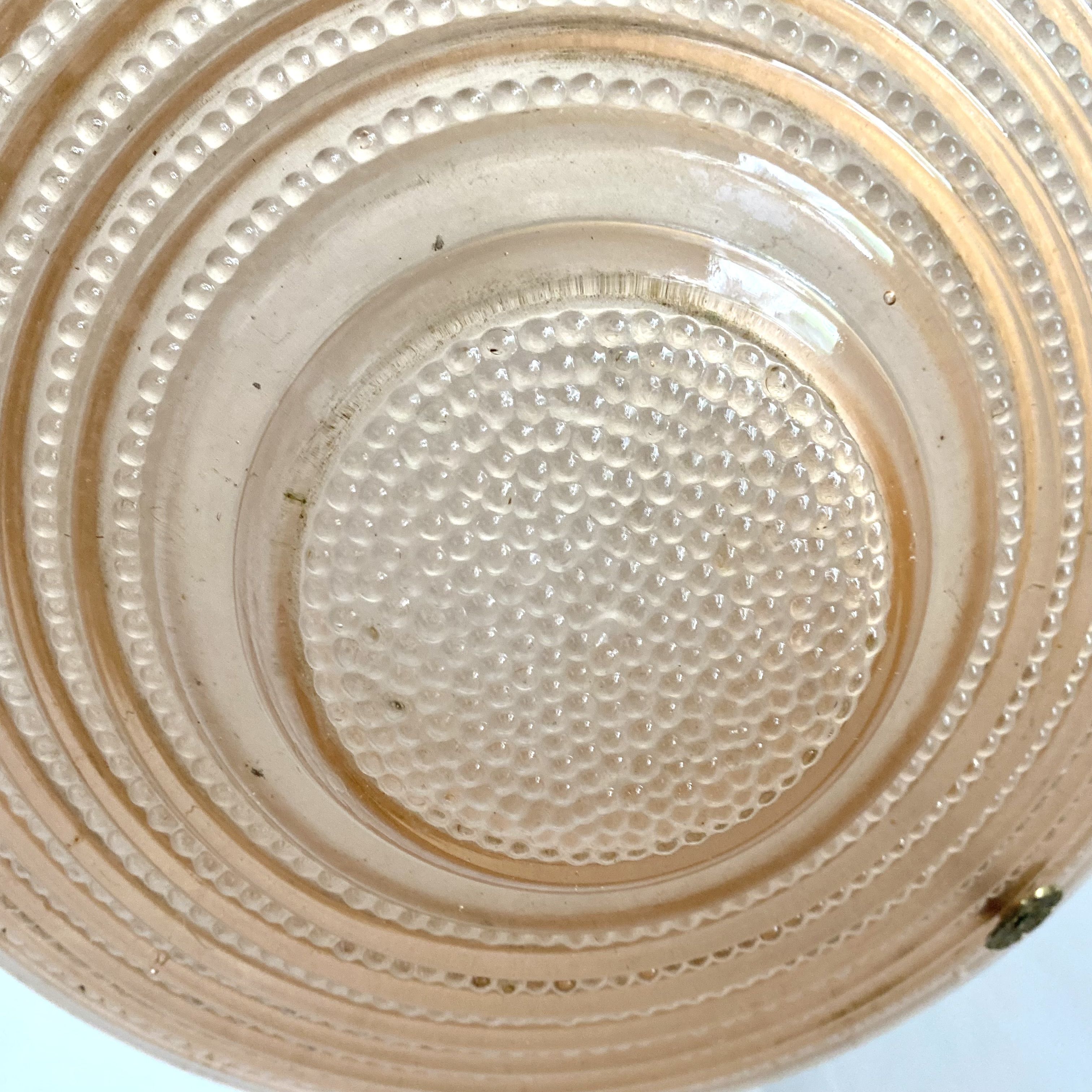 Art Deco suspension basin pink glass Lauris France
