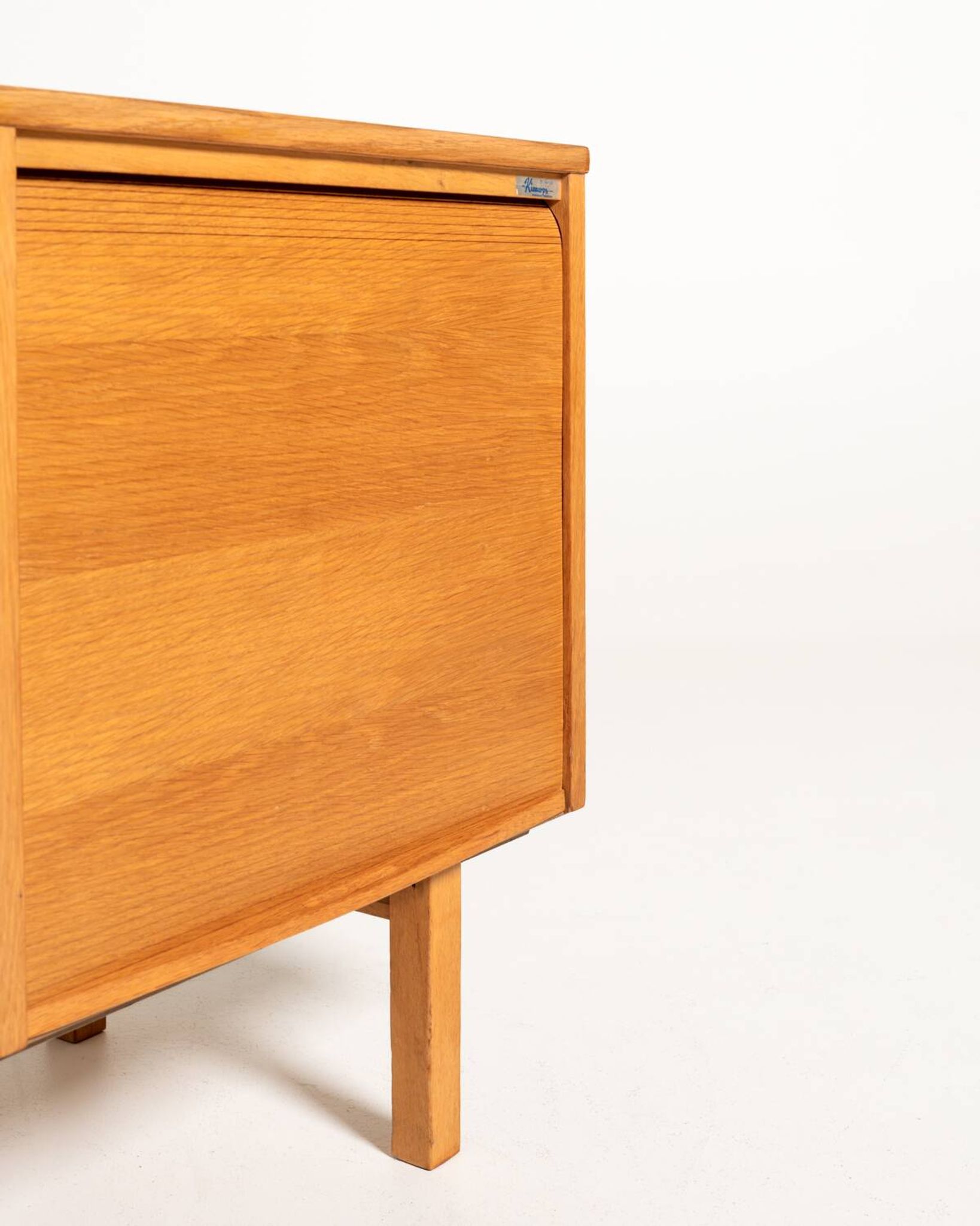 Kinnarps Oak Tambour Document Cabinet, Sweden