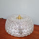Large honeycomb glass ceiling light and brass, Glasshütte Limburg, 1970