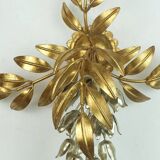 Hans koegl vintage florentine wall lamp sconce metal pioggia d'oro hollywood regency style