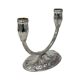 Art Deco two-arm candlestick, silver-plated, 1920s/1930s.