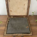 Old hot water bottle foot rest, heater