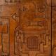 Victory of Segonzac. Triptych panel in carved wood. Contemporary.
