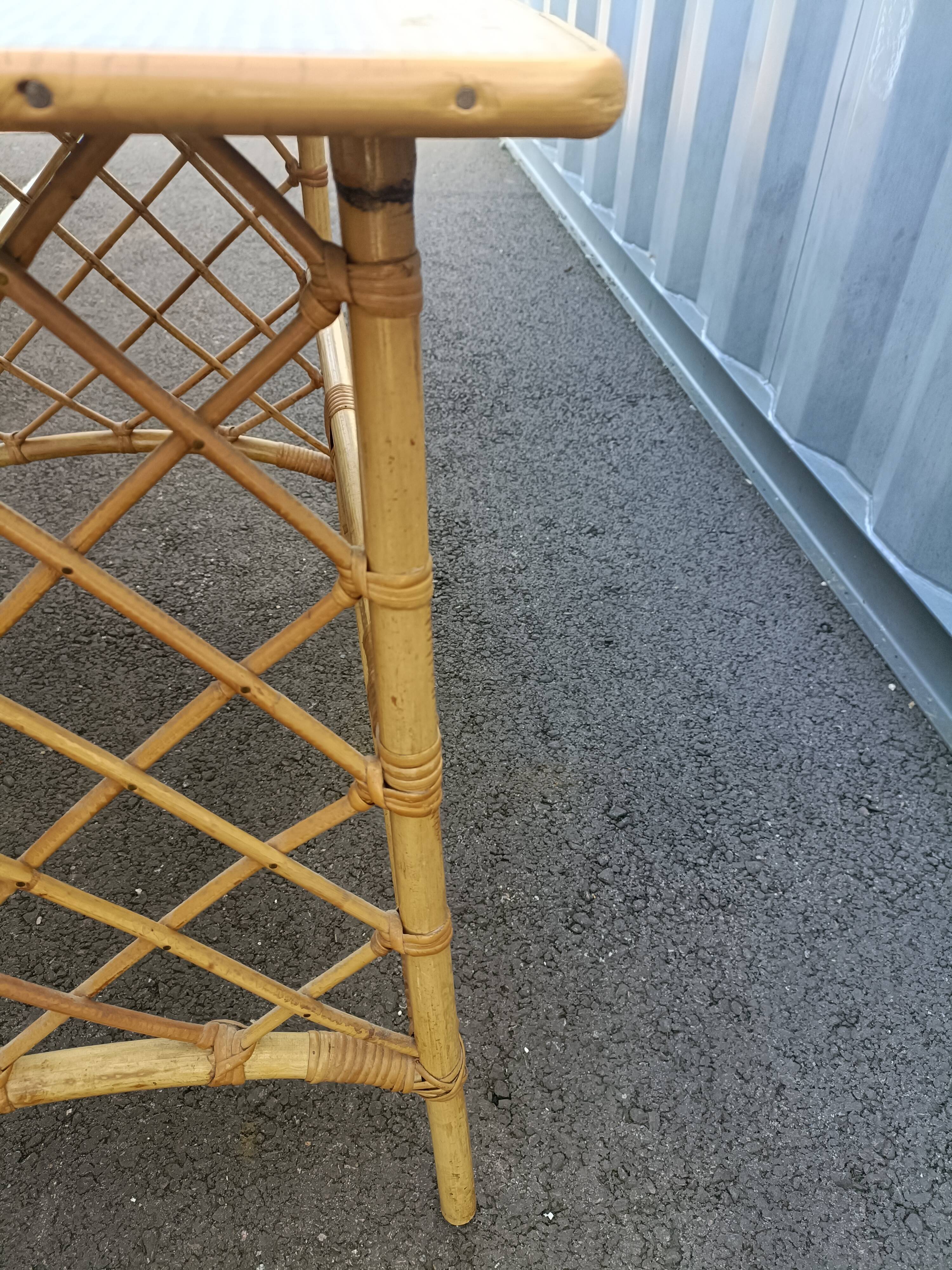 Desk in vintage rattan XXeme